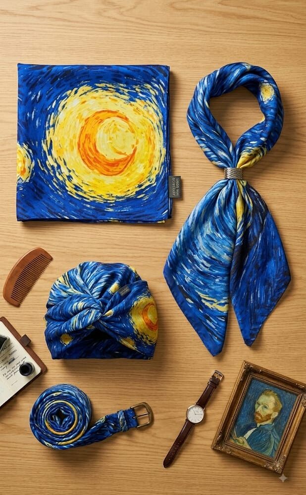 Starry Night Art Scarf